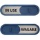 GEEKBEAR In Use Available Slider Door Sign for Home Office Premium MDF 75 x 22 in Blue