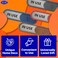 GEEKBEAR In Use Available Slider Door Sign for Home Office Premium MDF 75 x 22 in Blue