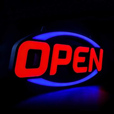 GreenCube 2026 Model 32 x 16 LED Neon Open Sign Ultra Bright Extra Jumbo Large Remote Controlled Get Your Business Seen Day or Night