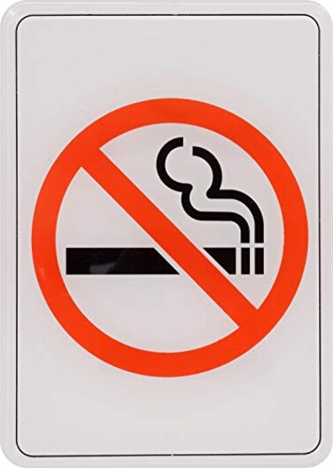 Hillman No Smoking Symbol Sign 5 x 7