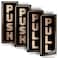 iSYFIX Push Pull Stickers Sign 2 Pack 2x5 inch Vertical Decal SelfAdhesive Brushed GoldBlack Vinyl Sticker for Doors in Business Stores Cafes Shops More Indoor and Outdoor use