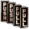 iSYFIX Push Pull Stickers Sign 2 Pack 2x5 inch Vertical Decal SelfAdhesive Brushed GoldBlack Vinyl Sticker for Doors in Business Stores Cafes Shops More Indoor and Outdoor use