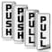 iSYFIX Push Pull Stickers Sign 2 Pack 2x5 inch Vertical Decal SelfAdhesive WhiteBlack Vinyl Sticker for Doors in Business Stores Cafes Shops More Indoor and Outdoor use