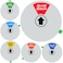 Kichwit Do Not Disturb Sign for Office Door Lunch Gone for Today In a Meeting Please Knock Office Door Sign 5 Silver