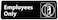 Kraken Sign Co Employees Only Sign With Adhesive 9 x 3 White Lettering On Black Background Easy To Install and Highly Visible One Pack