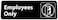 Kraken Sign Co Employees Only Sign With Adhesive 9 x 3 White Lettering On Black Background Easy To Install and Highly Visible One Pack