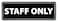 Kraken Sign Co Staff Only Sign With Adhesive 9 x 3 White Lettering On Black Background Easy To Install and Highly Visible for Office and Business Employees Only Sign Durable With Border