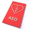 Kubik Letters Premium AED Sign ADA Compliant Modern Design Sign with Grade 2 Braille for AED Location with Double Sided Tape
