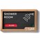 Kubik Letters Premium Shower Room Sign with Slider for Dual Messages Room Status AVAILABLE or IN USE