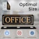 MolnijaPro The Office Door Sign for Your Home and Business with Bigger Gold Letters Bright Acrylic SelfAdhesive Sign 93 in with Double Sided 3M Tape Quick and Easy Installation Without Any Tools