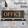 MolnijaPro The Office Door Sign for Your Home and Business with Bigger Gold Letters Bright Acrylic SelfAdhesive Sign 93 in with Double Sided 3M Tape Quick and Easy Installation Without Any Tools