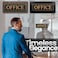 MolnijaPro The Office Door Sign for Your Home and Business with Bigger Gold Letters Bright Acrylic SelfAdhesive Sign 93 in with Double Sided 3M Tape Quick and Easy Installation Without Any Tools