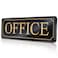 MolnijaPro The Office Door Sign for Your Home and Business with Bigger Gold Letters Bright Acrylic SelfAdhesive Sign 93 in with Double Sided 3M Tape Quick and Easy Installation Without Any Tools