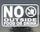 Monogram and NO Outside Food OR Drink Business Office Restaurant Bar Door Vinyl Sign 4 X 6