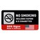 GDS Architectural No Smoking Sign by GDS ADA Compliant with Raised Icons and Lettering Includes Adhesive Strips for Easy Installation 7 W x 3 H Brushed Black Made in USA