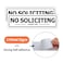 MongFun No Soliciting Sign Self Adhesive IndoorOutdoor Aluminum Sign Medium Size 2 x 7 White with Black Letters for House Business Easy Installation 2 Pack