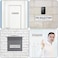 MongFun No Soliciting Sign Self Adhesive IndoorOutdoor Aluminum Sign Medium Size 2 x 7 White with Black Letters for House Business Easy Installation 2 Pack