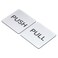 PATIKIL Push Pull Door Sign 4 Pack SelfAdhesive Square Acrylic Gate Sticker Wall Marker for Office Store Shop Silver