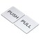 PATIKIL Push Pull Door Sign 4 Pack SelfAdhesive Square Acrylic Gate Sticker Wall Marker for Office Store Shop Silver