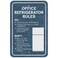 GRAPHICS & Plastic Sign Office Refrigerator Rules 6 x 9 153cm x 229cm
