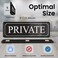 MolnijaPro Private Sign for Office Door Business Restaurant Hotel Commercial Privacy Black Large Signs No Entry selfadhesive 93 in Easy Installation without any tools