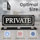 MolnijaPro Private Sign for Office Door Business Restaurant Hotel Commercial Privacy Black Large Signs No Entry selfadhesive 93 in Easy Installation without any tools