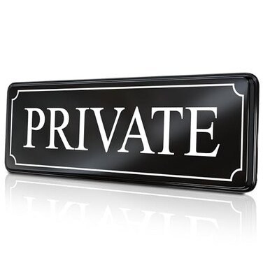 MolnijaPro Private Sign for Office Door Business Restaurant Hotel Commercial Privacy Black Large Signs No Entry selfadhesive 93 in Easy Installation without any tools
