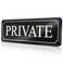 MolnijaPro Private Sign for Office Door Business Restaurant Hotel Commercial Privacy Black Large Signs No Entry selfadhesive 93 in Easy Installation without any tools