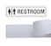 MongFun Restroom Sign Unisex for Business and Home 7 x 2 SelfAdhesive Metal for Office Bathroom Toilet Wall or Door Decor Easy Mounting UVProtected 2 Pack White