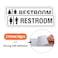MongFun Restroom Sign Unisex for Business and Home 7 x 2 SelfAdhesive Metal for Office Bathroom Toilet Wall or Door Decor Easy Mounting UVProtected 2 Pack White