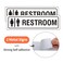 MongFun Restroom Sign Unisex for Business and Home 7 x 2 SelfAdhesive Metal for Office Bathroom Toilet Wall or Door Decor Easy Mounting UVProtected 2 Pack White