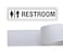MongFun Restroom Sign Unisex for Business and Home 7 x 2 SelfAdhesive Metal for Office Bathroom Toilet Wall or Door Decor Easy Mounting UVProtected 2 Pack White