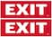 Rogue River Tactical 2 Pack Exit Red Sticker Set Sign Warning 9x3 Inch Vinyl Decal Indoor Outdoor Window Door Business Retail Store