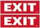 Rogue River Tactical 2 Pack Exit Red Sticker Set Sign Warning 9x3 Inch Vinyl Decal Indoor Outdoor Window Door Business Retail Store