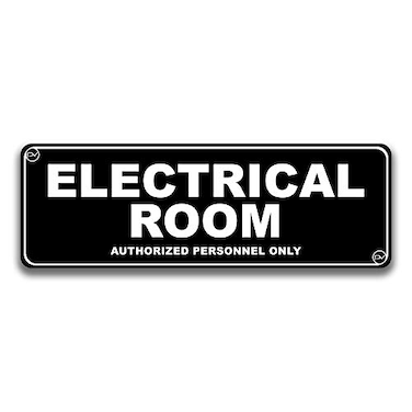 PV Prime Sign for Door Authorized Personnel Only in Acrylic Plastic Black and White Rounded Corners Durable Long Lasting with Double Sided Tape in the Back 3 x 9 Electrical Room