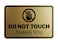 Signs ByLITA Classic Framed Do Not Touch Thank You Sign Brushed Gold Small