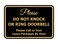 Signs ByLITA Classic Framed Please Do Not Knock Or Ring Doorbell Wall or Door Sign Easy Installation Mail Delivery Instruction Do Not Disturb BlackGold Small 1 Pack