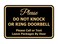 Signs ByLITA Classic Framed Please Do Not Knock Or Ring Doorbell Wall or Door Sign Easy Installation Mail Delivery Instruction Do Not Disturb BlackGold Small 1 Pack