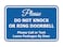 Signs ByLITA Classic Framed Please Do Not Knock Or Ring Doorbell Wall or Door Sign Easy Installation Mail Delivery Instruction Do Not Disturb Blue Small 1 Pack