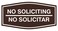 Signs ByLITA Fancy No Soliciting No Solicitar Sign Dark Brown Small 1 Pack
