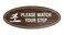 Signs ByLITA Oval Please Watch Your Step Sign Walnut Small