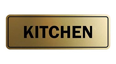 Signs ByLITA Standard Kitchen Sign Brushed Gold Large