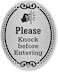 SmartSign Please Knock Before Entering Diamond Plate Door Sign 4 x 5 Aluminum Made in USA