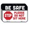 tabbies BeSafe Messaging Be Safe Please Do Not Sit Here 3Pack 9x6 Repositionable Kids Education Safety Signs Perfect for Social Distancing School Bus Cafeteria Chairs 29532