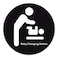 Trusty TRUSTY Baby Changing Station STICKER Sign for Walls 8inches Black