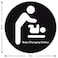 Trusty TRUSTY Baby Changing Station STICKER Sign for Walls 8inches Black