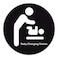 Trusty TRUSTY Baby Changing Station STICKER Sign for Walls 8inches Black