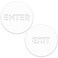 Trusty TRUSTY Round ENTER and EXIT Cutout Door Signs for Businesses Stores Bars Restaurants Shops 8 White