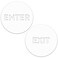 Trusty TRUSTY Round ENTER and EXIT Cutout Door Signs for Businesses Stores Bars Restaurants Shops 8 White