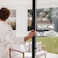 YIKIADA 4 Pack Slide Door Cation Warning Sticker 12 4 Inch Self Adhesive Sign Vinyl Waterproof Transparent Decal for Gate Window Office